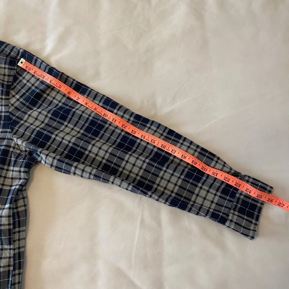 Goodthreads Long Sleeve Button Down Shirt Plaid Blue‎ Grey Size XXL
